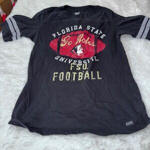 Florida State University FSU Go Noles Football T-Shirt Soffe L Mens‎